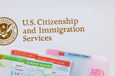 “U.S. Citizenship and Immigration Services” paperwork from the Department of Homeland Security. | Law Offices of Eugene Mogilevsky